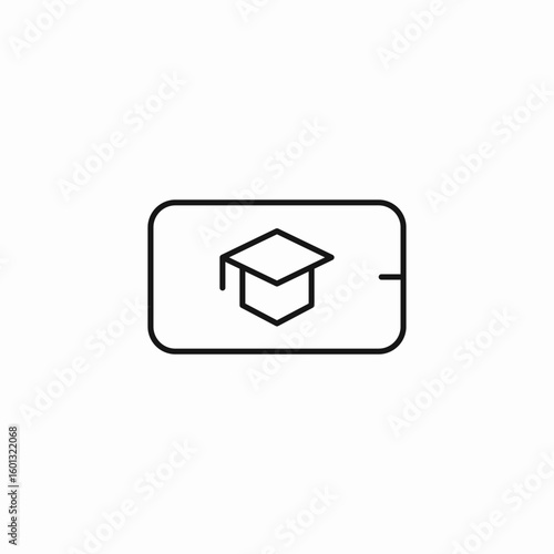 graduation cap certificate icon sign vector