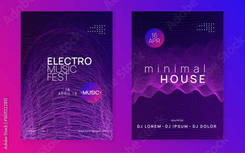 Edm Design. Discotheque Background. Party Festival Template. Violet Dance Magazine. Electro Cover. Green Night Club Event. Electronic Disco Illustration. Pink Edm Design