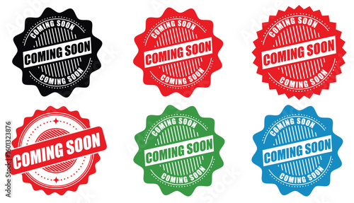 Coming Soon Stamp Label – New Release Announcement Vector
