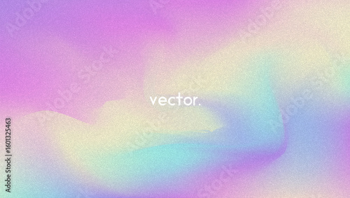 Noise Gradient Background. Abstract Grainy Bg In Pink, Purple And Blue Colors. Iridescent Hologram. Pearlescent Holographic Texture With Rainbow Foil. Fluorescent Light On Soft Paper Blend