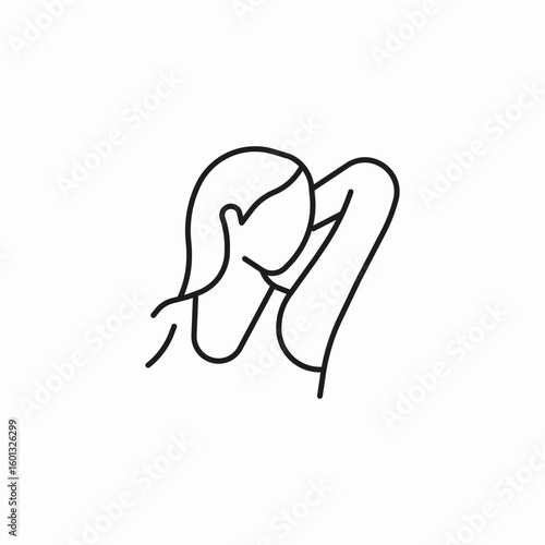 woman armpit clean icon sign vector