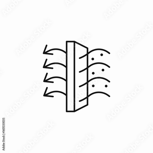 air purifier filter left icon sign vector