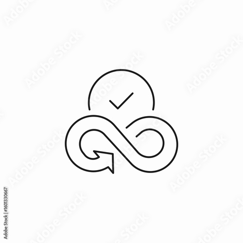 continuous delivery devops icon sign vector