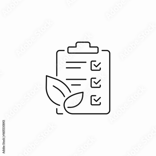 environmental checklist report icon sign vector