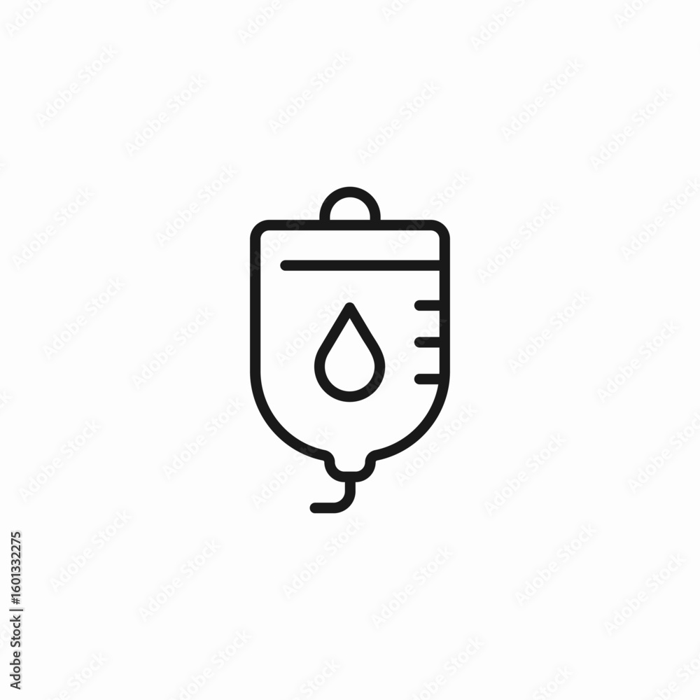 Obraz premium iv drip bag icon sign vector