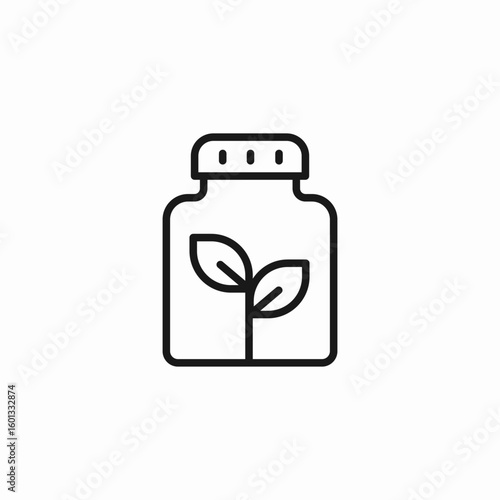 natural remedy bottle icon sign vector