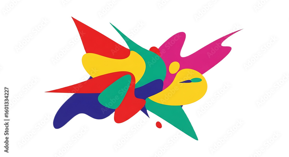 Colorful abstract design with overlapping shapes Colorful abstract design with overlapping shapes