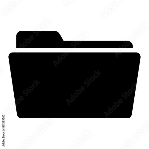 black folder with file document vector icon