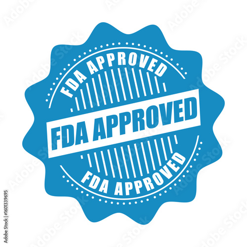 FDA Approved Stamp Label – Official Approval Seal Vector Design