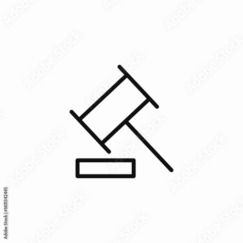 gavel judge auction icon sign vector