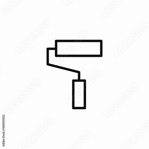 paint roller tool icon sign vector