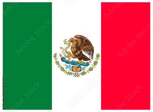 Flag of the United States of Mexico, or Mexico