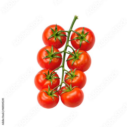 Fresh vibrant cherry tomatoes on the vine bursting with color and flavor Perfect for food and garden themed projects