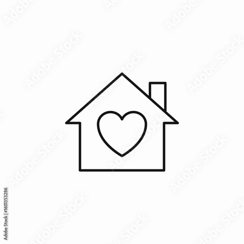 loving home icon icon sign vector