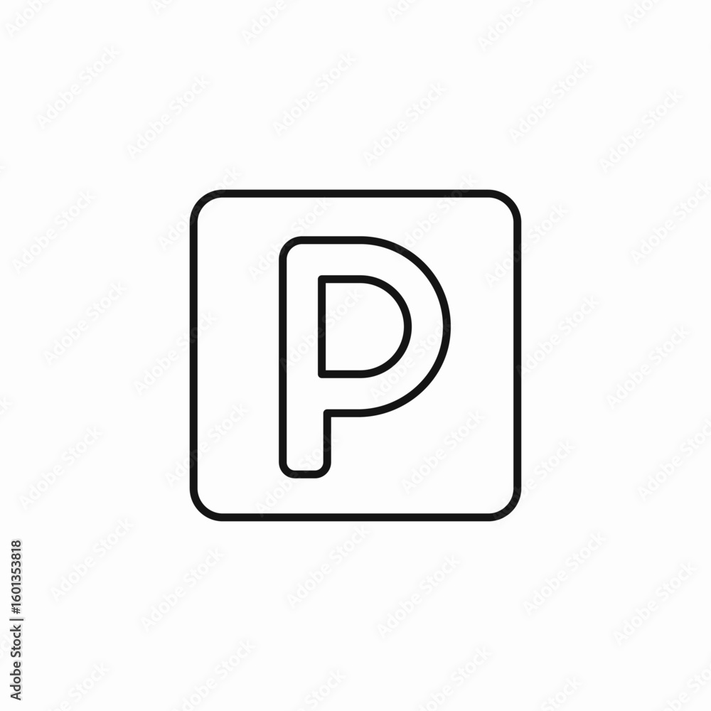 parking letter p icon sign vector parking letter p icon sign vector