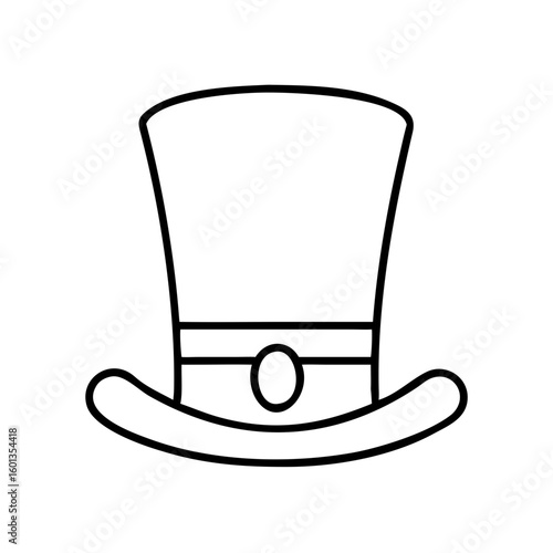 Ringmaster's top hat icon in simple design