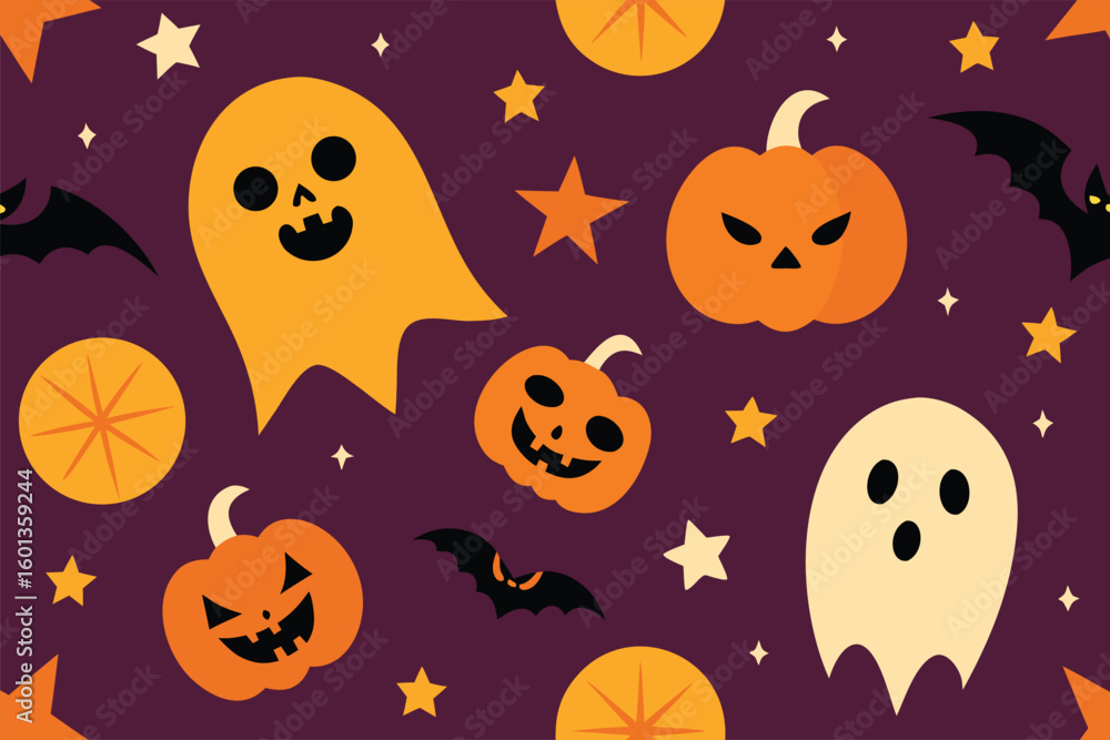 modern halloween seamless pattern with pumpkins g modern halloween seamless pattern with pumpkins g