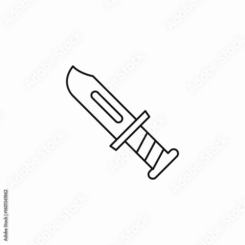 combat knife sharp icon sign vector