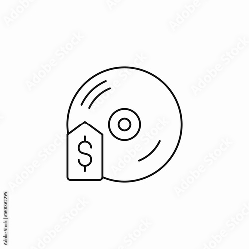 disc price tag icon sign vector