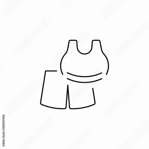 workout clothing set icon sign vector