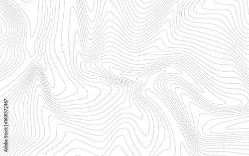 The stylized height of the topographic contour in lines and contours. Black on White colors. Topographic pattern texture. Black contours on white vector topography. Geographic mountain topographic. 