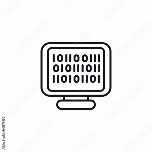 computer coding icon sign vector