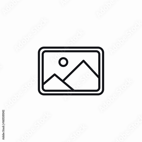 framed picture icon sign vector