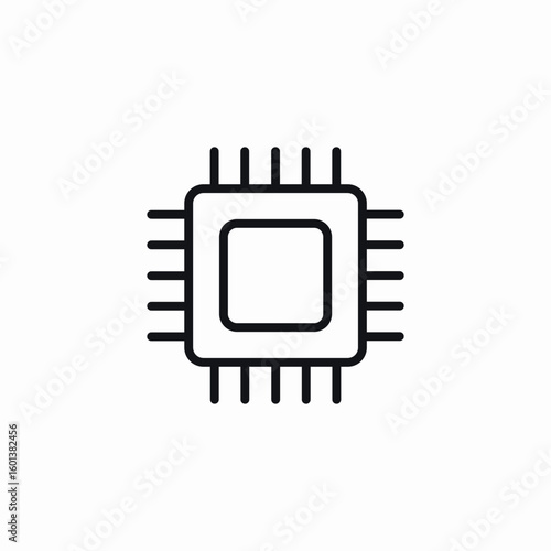 microchip system icon sign vector
