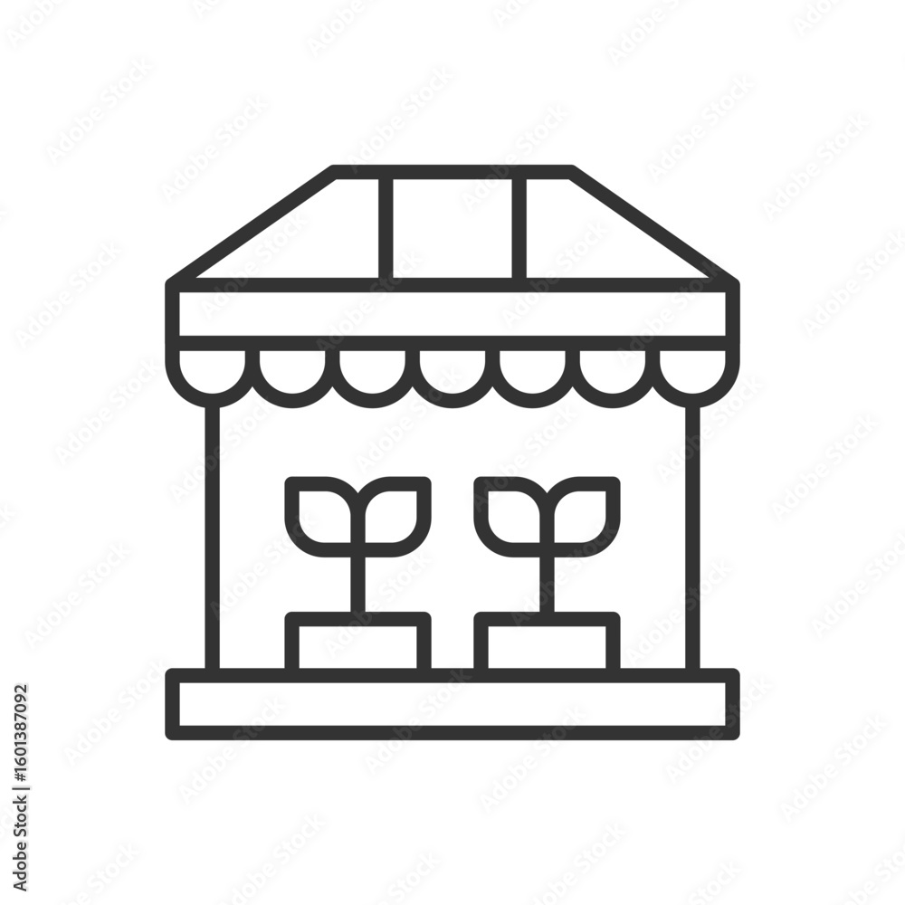 Obraz premium Tree Shop Icon