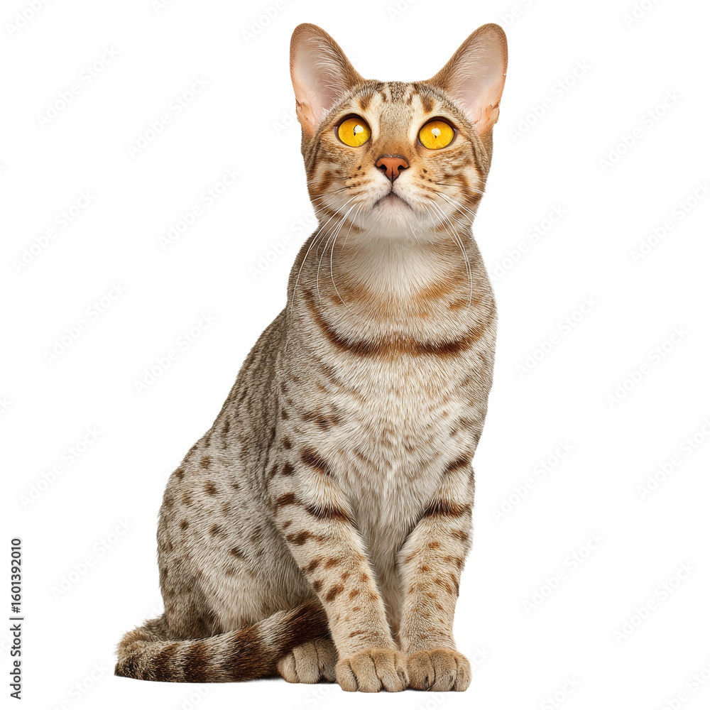 Obraz premium Elegant cat with striking gaze