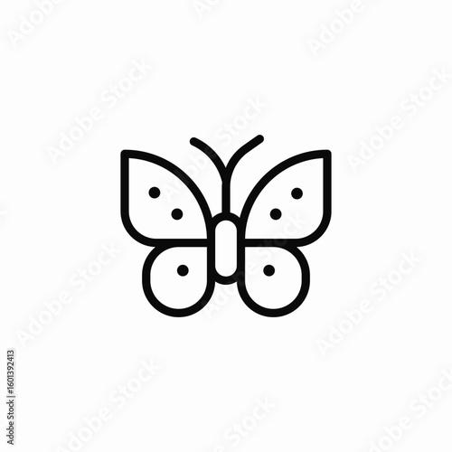 butterfly wings icon sign vector