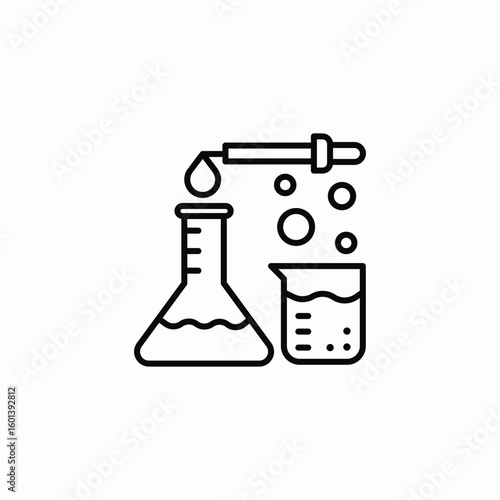 chemical process icon sign vector
