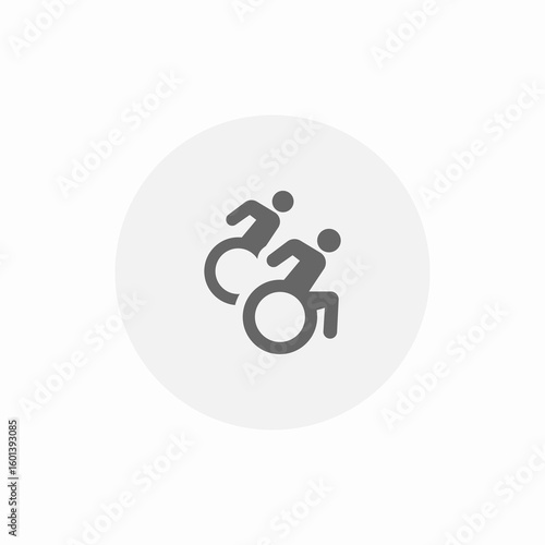 disability race sport icon sign vector