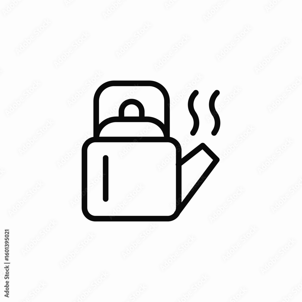 Obraz premium kettle pot icon sign vector