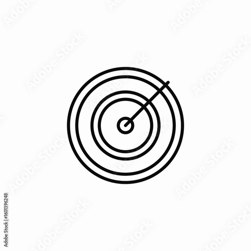 radar detect icon sign vector