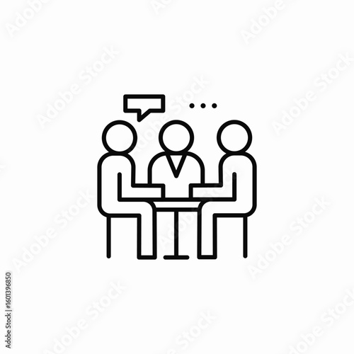 small meeting icon sign vector