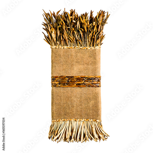 Tongan taovala mat wrap with tapa cloth top showcasing traditional Polynesian handicraft and cultural heritage