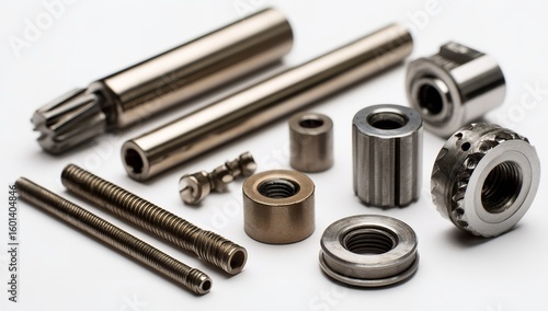 Assorted Steel, Brass, and Stainless Steel Fittings Collection – Industrial Hardware Isolated on White Background