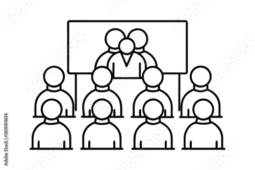 Training Seminar Line Style Icon No Text