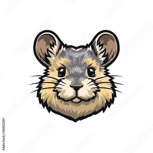 Cute rodent character design featuring a smiling guinea pig with soft fur and bright eyes in a cartoon style