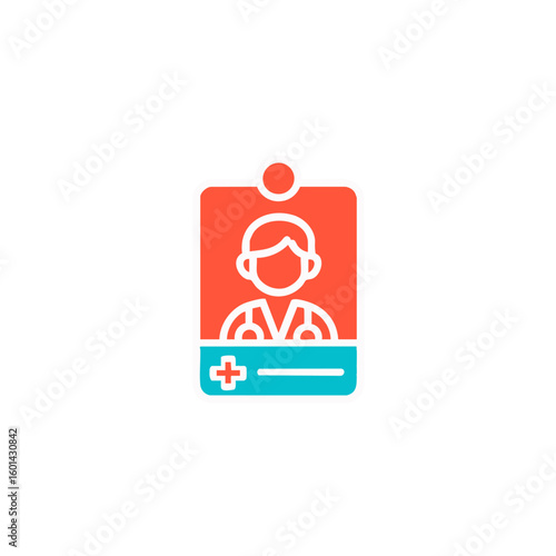 Medical doctor badge icon healthcare professional