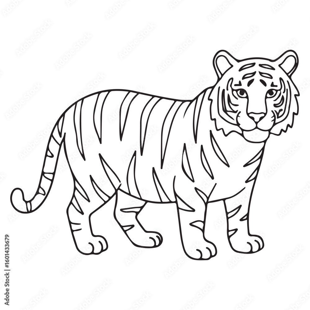 Obraz premium tiger vector illustration