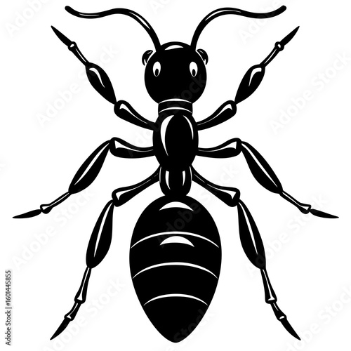 Vector art of a diligent ant a symbol of teamwork and industry isolated on white background
