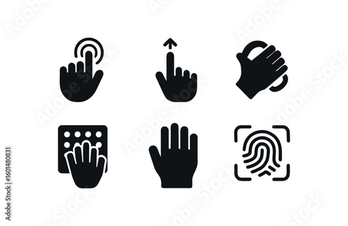 solid icon isolated fingers tactile sensor fingers pressure pad fingers grip enhancer fingers deterity board fingers glove r fingers fingerprint reader