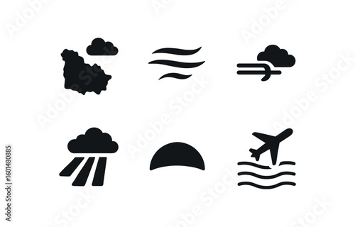 solid icon isolated sky troposphere map sky cirs veil sky contrail plume sky beam shaft sky celestial dome sky air domain