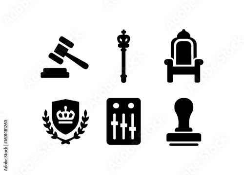 solid icon isolated authority gavel block authority scepter prop authority throne model authority emblem badge authority control panel authority seal stamp
