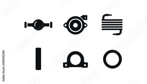 solid icon isolated rear differential system ale shaft flange rear differential system locker actuator rear differential system fluid cooler rear differential system cross pin rear
