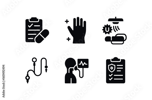 solid icon isolated hospital acqui infection antimicrobial stewardship policy hospital acqui infection healthcare worker glove integrity hospital acqui infection ultra disinfection cycle