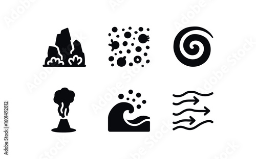 solid icon isolated ocean reef formation ocean plankton bloom ocean eddy vorte ocean thermal vent ocean spray aerosol ocean drift pattern