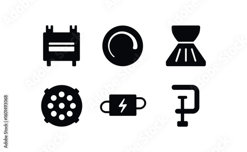 solid icon isolated lamp ballast unit lamp dimmer knob lamp heat sink lamp LED module lamp power driver lamp mounting bracket